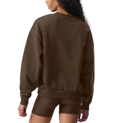 alo Women's Accolade Crew Neck Pullover Espresso