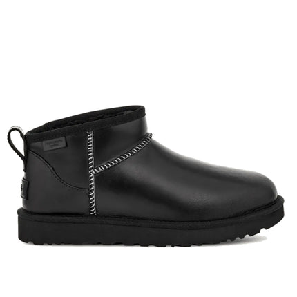 UGG Women's Classic Ultra Mini LTHR Regen Black - Hemen Kargoda