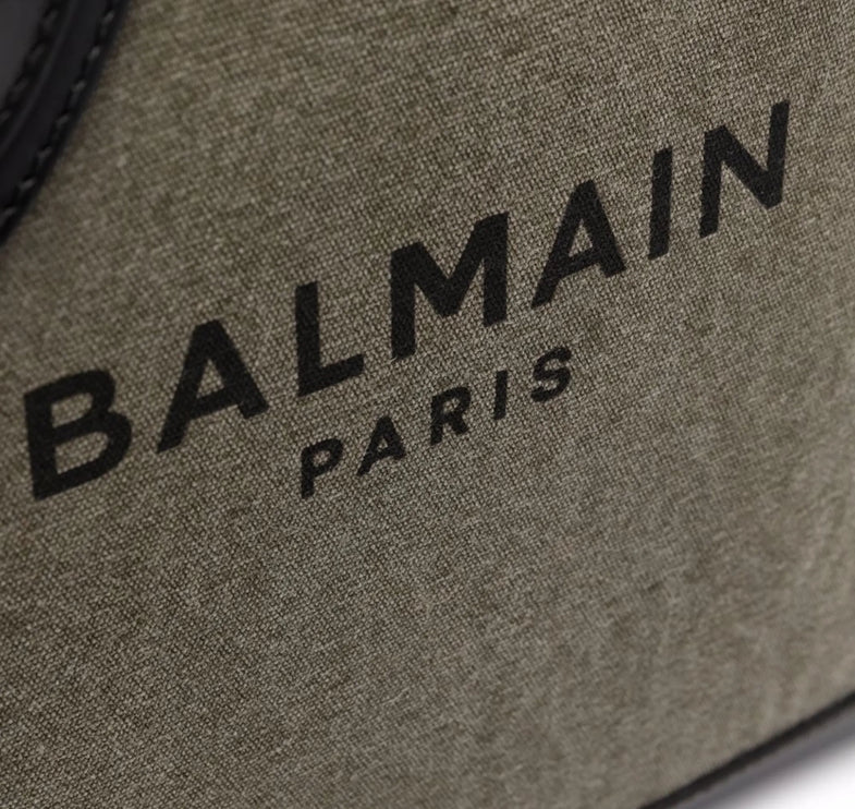 Balmain Women's Tote Bag with Logo Green