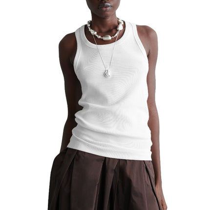 COS Women's Ribbed Tank Top White