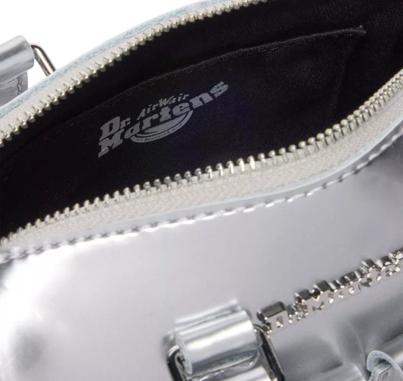 Dr. Martens Mini Top Handle Bag Silver Metallic Patent Lamper Silver