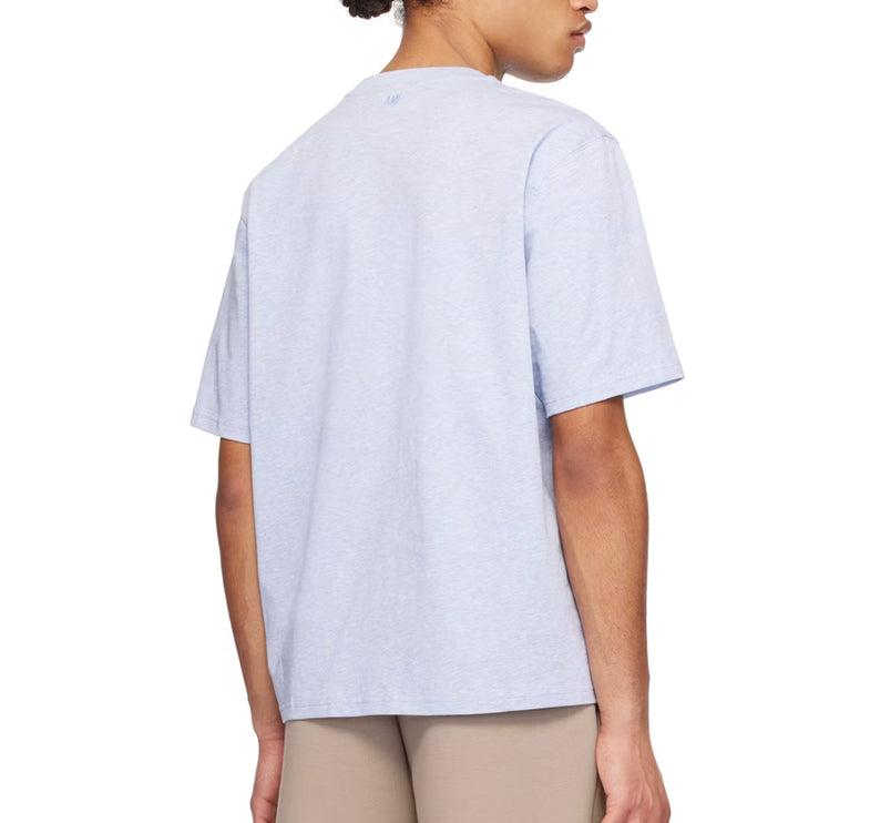 AMI Alexandre Mattiussi Unisex Ami de Coeur Small Logo T-Shirt Cashmere Blue - İndirim