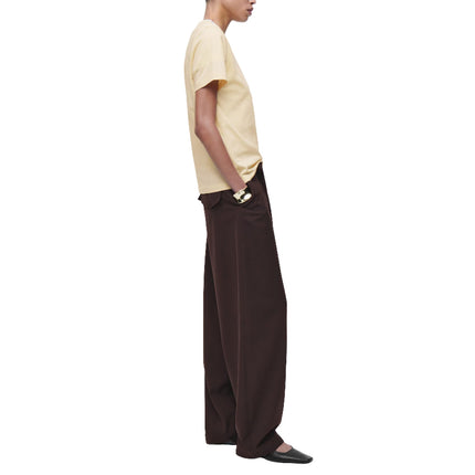 COS Women's Crew-Neck Cotton T-Shirt Light Yellow