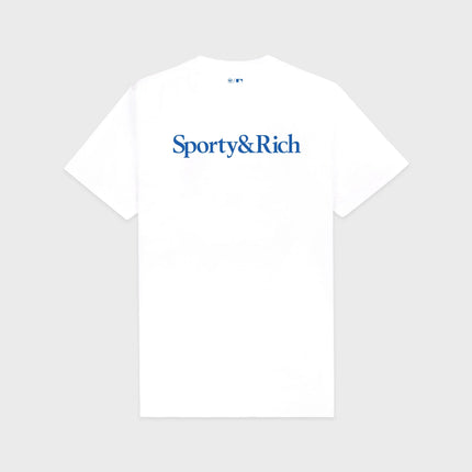 Sporty & Rich Women's Dodgers Serif T-Shirt White/Team Blue