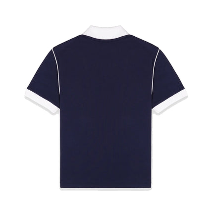 Sporty & Rich Women's Crown 70s Pique Polo Navy/White