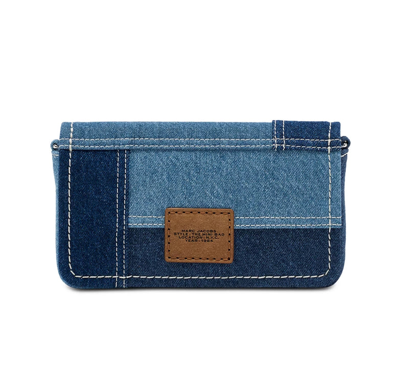 Marc Jacobs Women's The Patchwork Denim Mini Bag Dark Wash