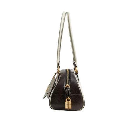 Coach Women's Bowling Shoulder Bag Black & White