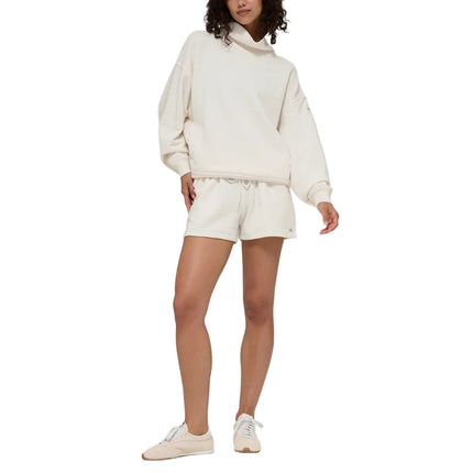 alo Women's Hazy Mock Neck Pullover Ivory