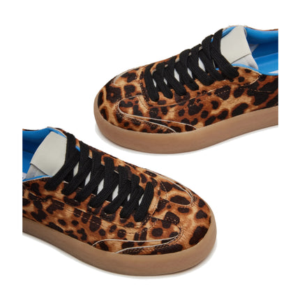 Steve Madden Women's TUX-L Leopard Low-Top Sneakers Leopard
