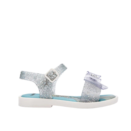 Mini Melissa + Disney Kids Mar Sandal Princess Glitter Clear