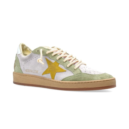 Golden Goose Women's Ball Star Sneakers Yellow Star Green Multi