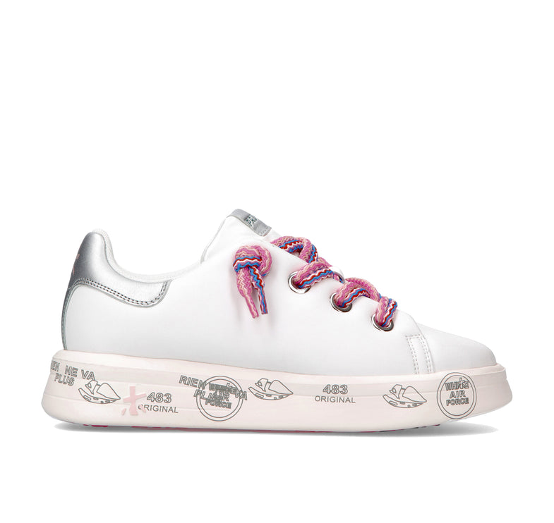 Premiata Women's Belle Sneakers White/Pink 6552