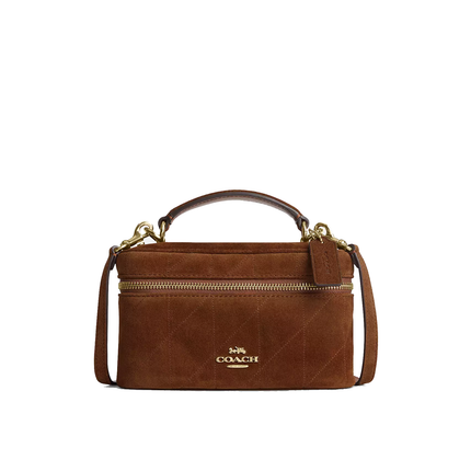 Coach Women's Rainer Crossbody Bag 18 With Quilting Gold/Warm Brown