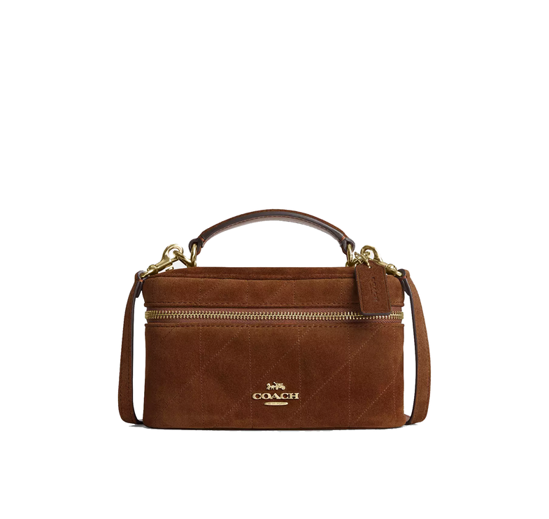 Coach Women's Rainer Crossbody Bag 18 With Quilting Gold/Warm Brown