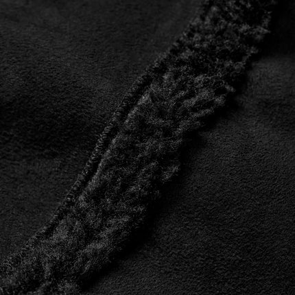 alo Women's Faux Shearling Snowfall Cropped Jacket Black
