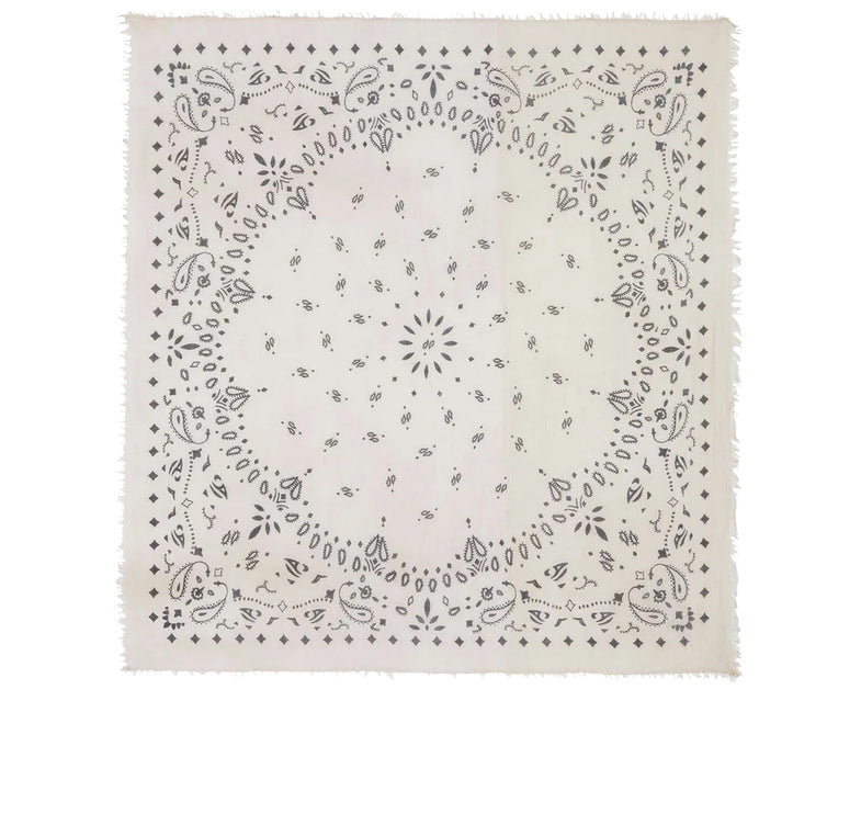 KUJTEN Women's Extra Large Bandana Effy Oats White