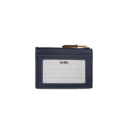Coach Women's Mini Skinny Id Case In Signature Denim Gold/Indigo