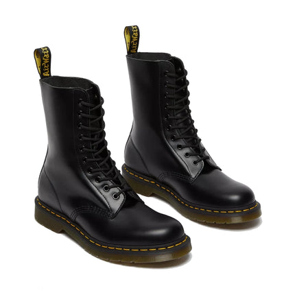 Dr. Martens Unisex 1490 Smooth Leather Mid Calf Boots Black