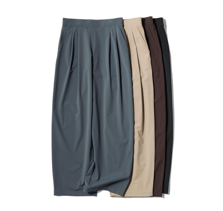 Uniqlo Women's Extra Stretch Active Wide Pants 08 Dark Gray