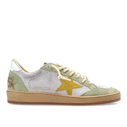 Golden Goose Women's Ball Star Sneakers Yellow Star Green Multi