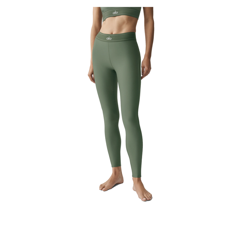 alo Women's Airlift High-Waist Suit Up Legging Bamboo Green