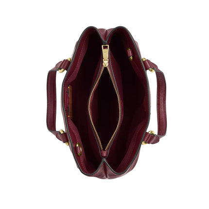 Coach Women's Station Carryall Bag Gold/Dark Cherry
