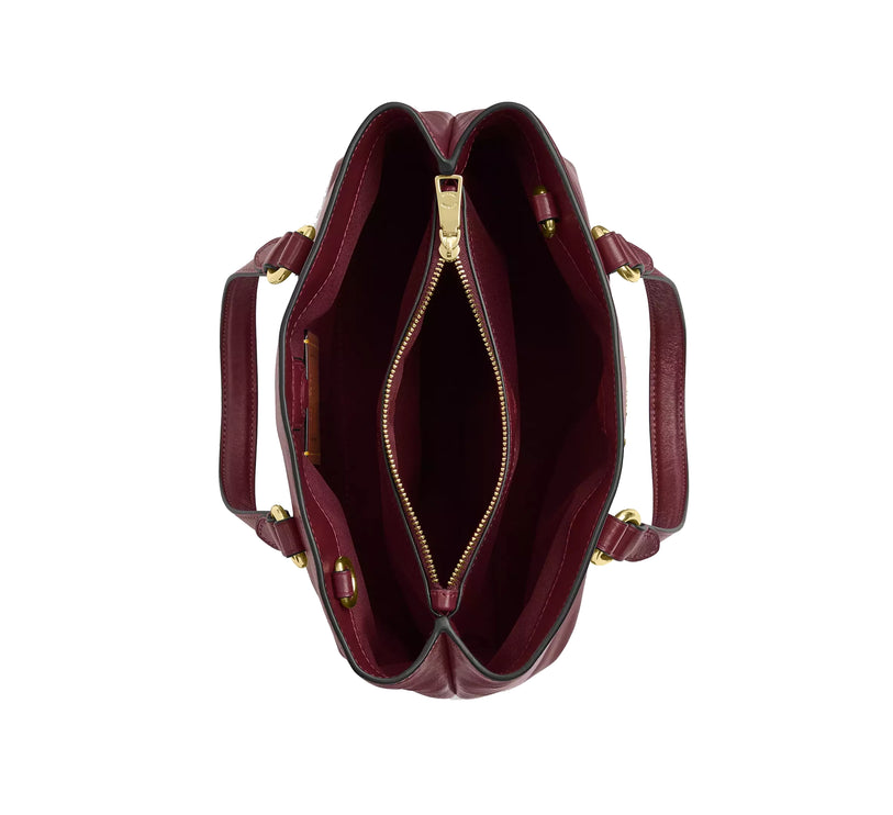 Coach Women's Station Carryall Bag Gold/Dark Cherry
