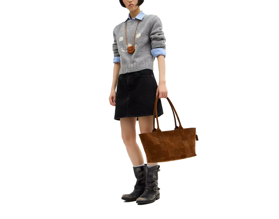 Coach Women's Alter/Ego Large Tote Bag In Upcrafted Suede Warm Brown