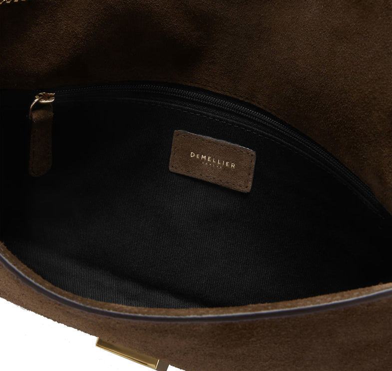 DeMellier London Women's The Vancouver Clutch Mocha Suede/Mocha Smooth