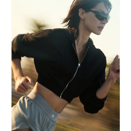 alo Women's Sweet Escape Zip Up Hoodie Black
