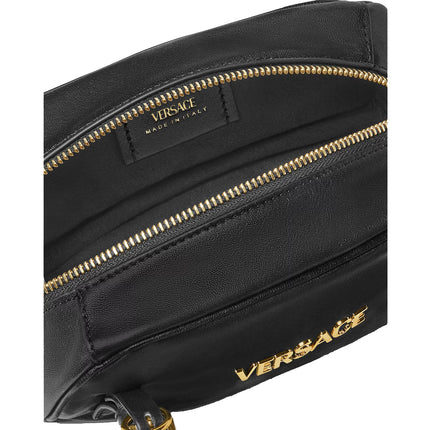 Versace Women's Versace Tag Nappa Bowling Mini Bag Black