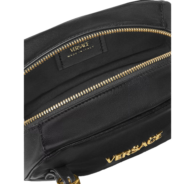 Versace Women's Versace Tag Nappa Bowling Mini Bag Black