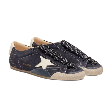 Golden Goose Women's True Star in Dark Blue Suede with White Nappa Leather Star