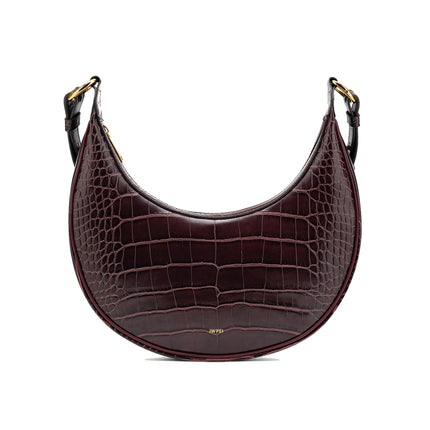 JW PEI Women's Carly Saddle Bag Brown Croc