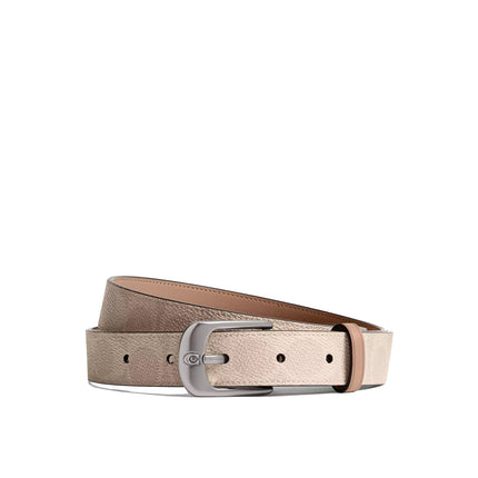 Coach Women's C Harness Buckle Belt, 25 Mm Light Antique Nickel/Sand Taupe
