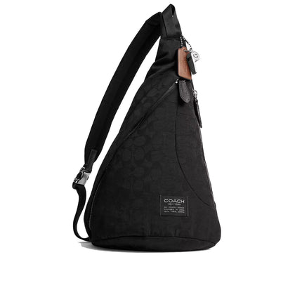 Coach Unisex Lachlan Sling In Signature Nylon Black