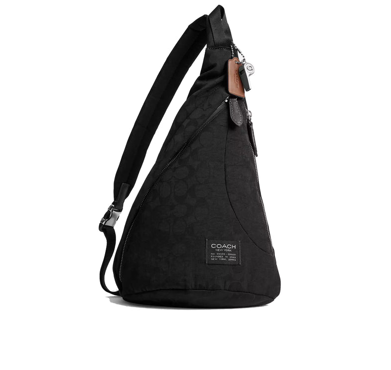 Coach Unisex Lachlan Sling In Signature Nylon Black