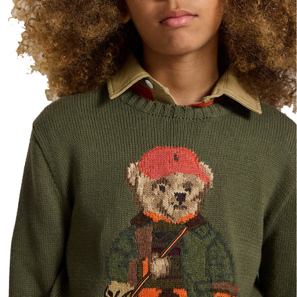Polo Ralph Lauren Boy's Polo Bear Sweater Cruise Olive