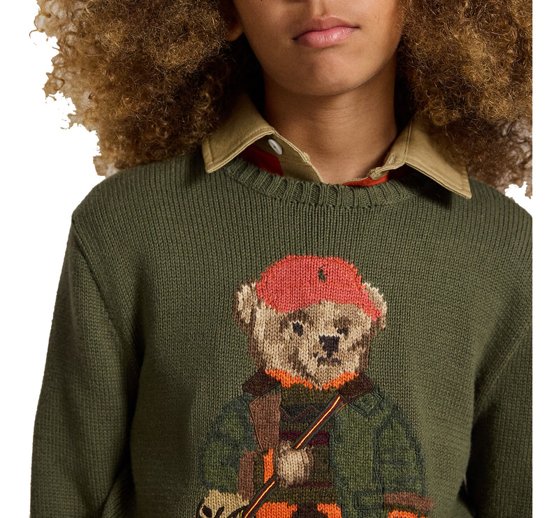 Polo Ralph Lauren Boy's Polo Bear Sweater Cruise Olive