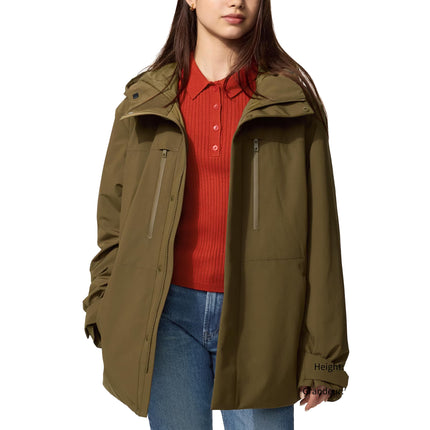 Uniqlo Unisex Hybrid Down Parka 34 Brown
