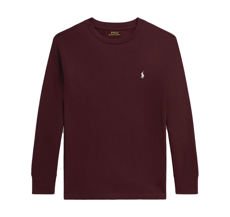 Polo Ralph Lauren Boy's Cotton Jersey Long-Sleeve Tee Rich Ruby
