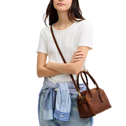 Coach Women's Empire Carryall Bag 21 In Loved Leather Brass/Brown