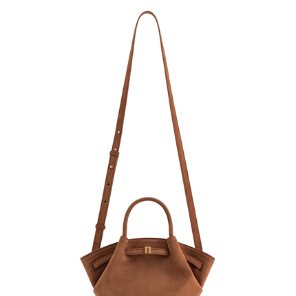 JW PEI Women's Hana Mini Faux Suede Tote Bag Brown/Gold