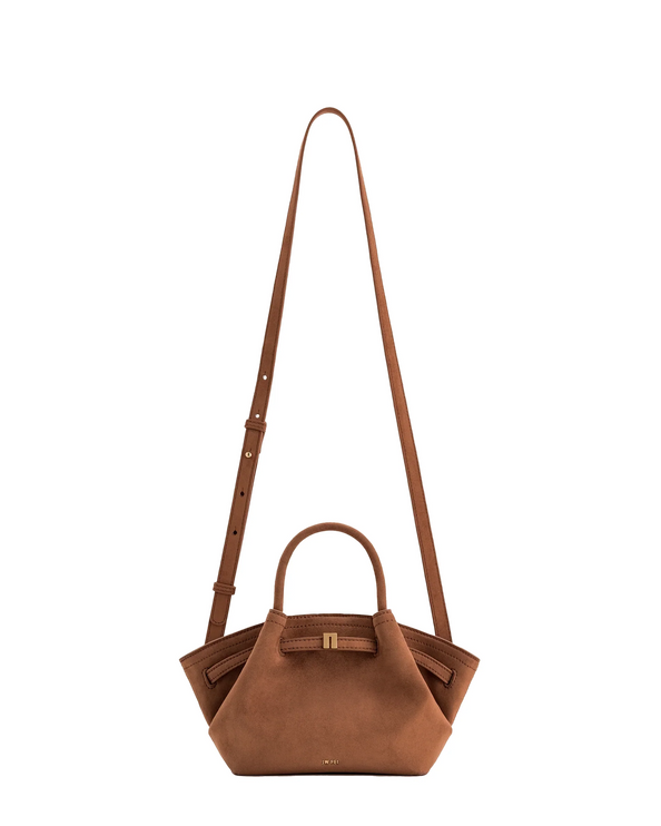 JW PEI Women's Hana Mini Faux Suede Tote Bag Brown/Gold