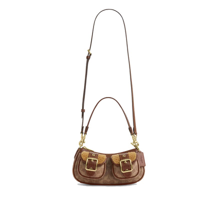 Coach Women's Ashton Bag With Signature Canvas Gold/Tan/Vintage Brown