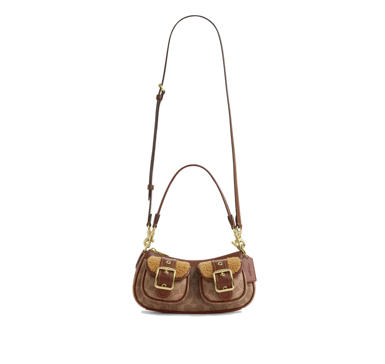 Coach Women's Ashton Bag With Signature Canvas Gold/Tan/Vintage Brown