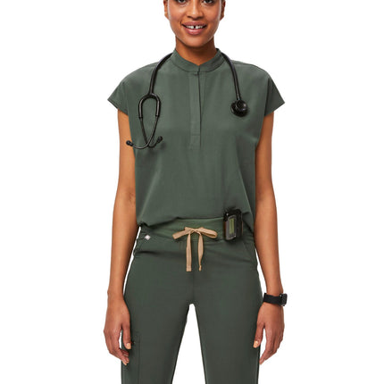 FIGS Women's Rafaela Oversized Scrub Top Moss