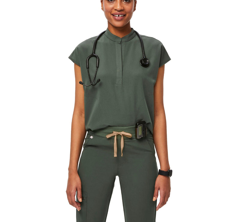 FIGS Women's Rafaela Oversized Scrub Top Moss