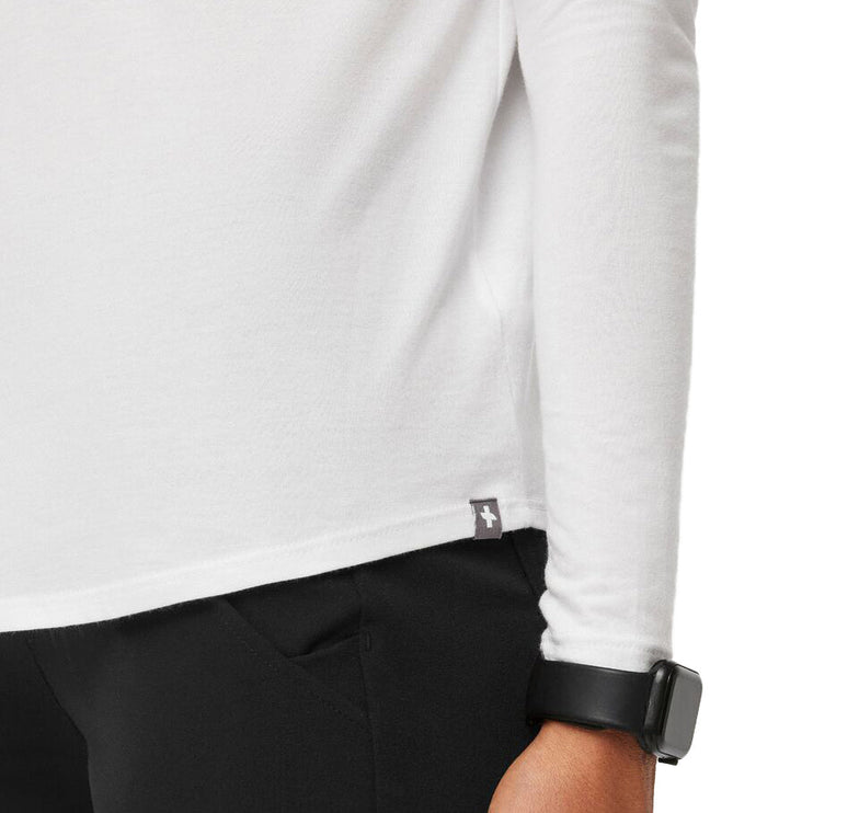 FIGS Women's Supersoft Longsleeve Underscrub White
