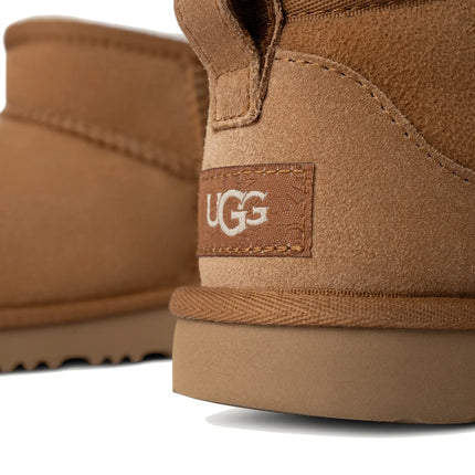 UGG Classic Ultra Mini çocuk botu, kahverengi (chestnut) süet